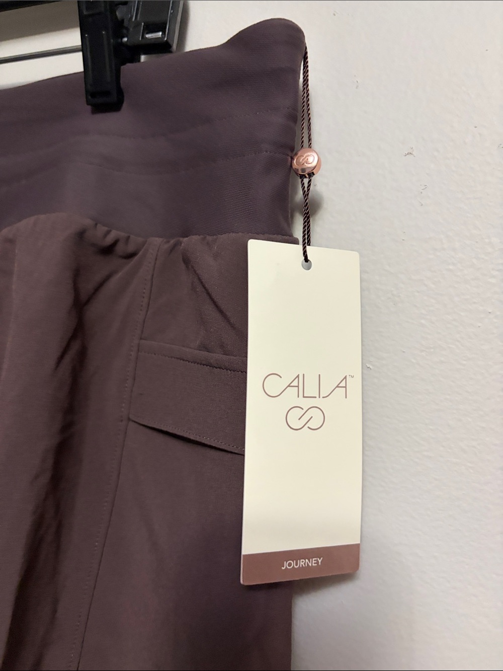 Calia Truelight Women's Drawstring Athletic Cargo Shorts Brown XL Mid Rise - Picture 3 of 5